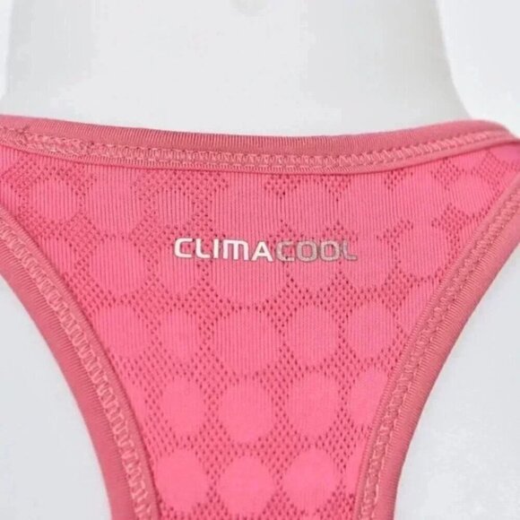 Adidas Rose Pink 3 Stripes Sports Workout Racerback Bra Small - Picture 5 of 6